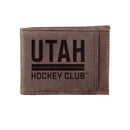 Front Pocket Wallet with RFID Blocking, Utah Hockey Club, Brown
