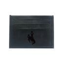 Slim Card Holder with RFID Blocking, University of Wyoming, Black