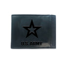 US Army Black Front Pocket Wallet with RFID Blocking