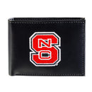 North Carolina State University Black Bi-Fold Embroidered Wallet w/ RFID Blocking
