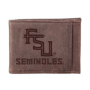Front Pocket Wallet with RFID Blocking, Florida State University, Brown