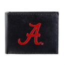 University of Alabama Black Bi-Fold Embroidered Wallet w/ RFID Blocking