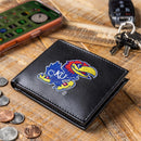 University of Kansas Black Bi-Fold Embroidered Wallet w/ RFID Blocking