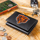 Chicago Bears Black Tri-Fold Embroidered Wallet w/ RFID Blocking