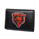Chicago Bears Black Tri-Fold Embroidered Wallet w/ RFID Blocking