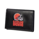 Cleveland Browns Black Tri-Fold Embroidered Wallet w/ RFID Blocking