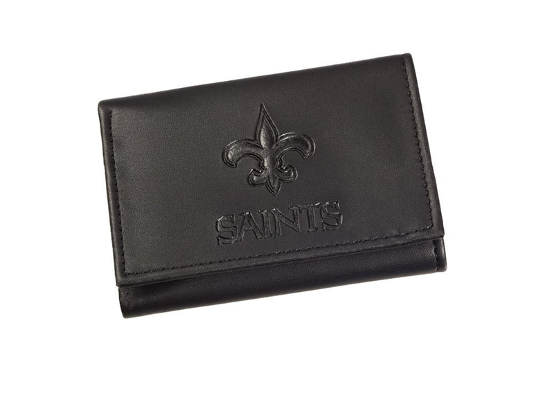 Evergreen Gifts,New Orleans Saints, Tri-Fold Wallet, Black,4.25x3.13x0.75 Inches