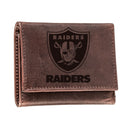 Las Vegas Raiders, Tri-Fold Wallet, Brown, CH, 100% Genuine Leather