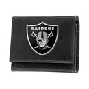 Las Vegas Raiders Black Tri-Fold Embroidered Wallet w/ RFID Blocking