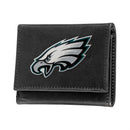 Philadelphia Eagles Black Tri-Fold Embroidered Wallet w/ RFID Blocking