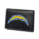 Los Angeles Chargers Black Tri-Fold Embroidered Wallet w/ RFID Blocking