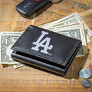 Los Angeles Dodgers Black Tri-Fold Embroidered Wallet w/ RFID Blocking