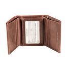 Evergreen Gifts,Pittsburgh Penguins, Tri-Fold Wallet, Brown, CH, 100% Genuine Leather,4.25x3.13x0.75 Inches