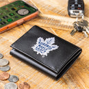 Toronto Maple Leafs Black Tri-Fold Embroidered Wallet w/ RFID Blocking