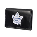Toronto Maple Leafs Black Tri-Fold Embroidered Wallet w/ RFID Blocking