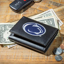 Penn State Black Tri-Fold Embroidered Wallet w/ RFID Blocking