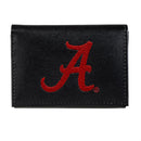 University of Alabama Black Tri-Fold Embroidered Wallet w/ RFID Blocking