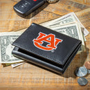Auburn University Black Tri-Fold Embroidered Wallet w/ RFID Blocking