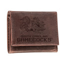 University of South Carolina, Tri-Fold Wallet, Brown, CH, 100% Genuine Leather