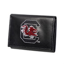 University of South Carolina Black Tri-Fold Embroidered Wallet w/ RFID Blocking