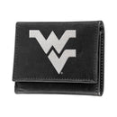 West Virginia University Black Tri-Fold Embroidered Wallet w/ RFID Blocking