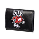 University of Wisconsin-Madison Black Tri-Fold Embroidered Wallet w/ RFID Blocking