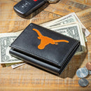 University of Texas Black Tri-Fold Embroidered Wallet w/ RFID Blocking