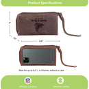 Wristlet Wallet, Brown, Atlanta Falcons