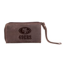 Wristlet Wallet, Brown, San Francisco 49ers
