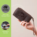 Wristlet Wallet, Brown, Columbus Blue Jackets