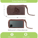 Wristlet Wallet, Brown, James Madison University