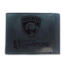 Florida Panthers Front Pocket Wallet with RFID Blocking, Black, Stanley Cup 2024 Champions