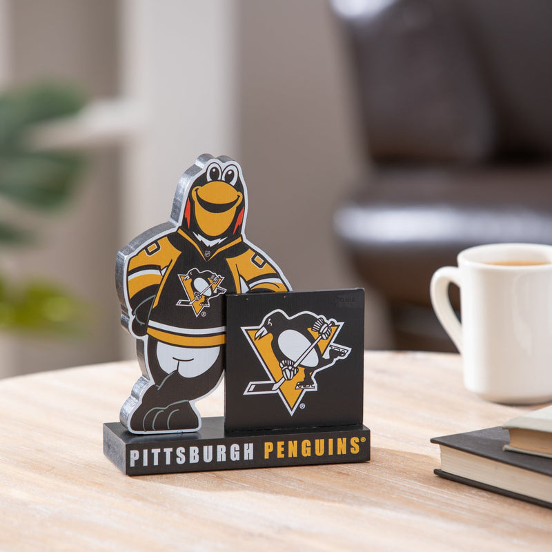 Mascot Statue, with Logo, Pittsburgh Penguins,844372mdf