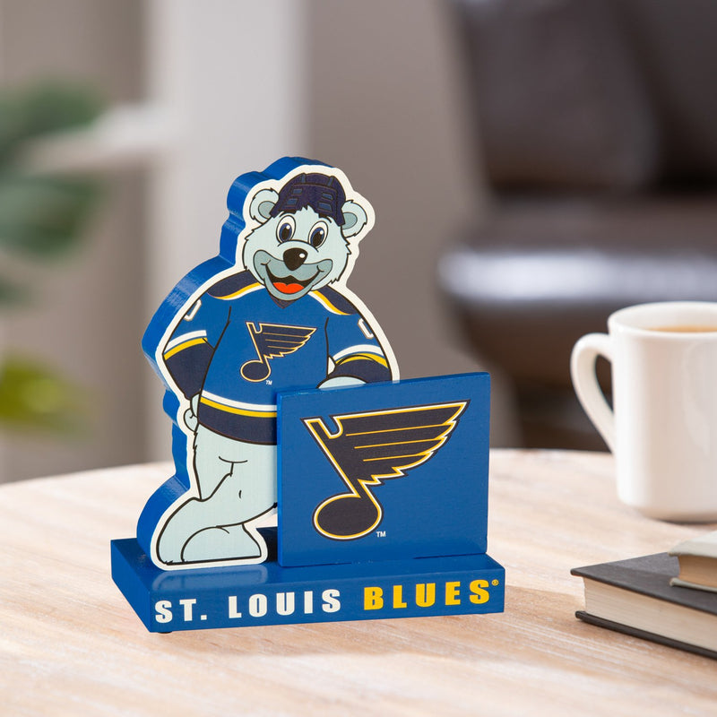 Mascot Statue, with Logo, St Louis Blues,844374mdf