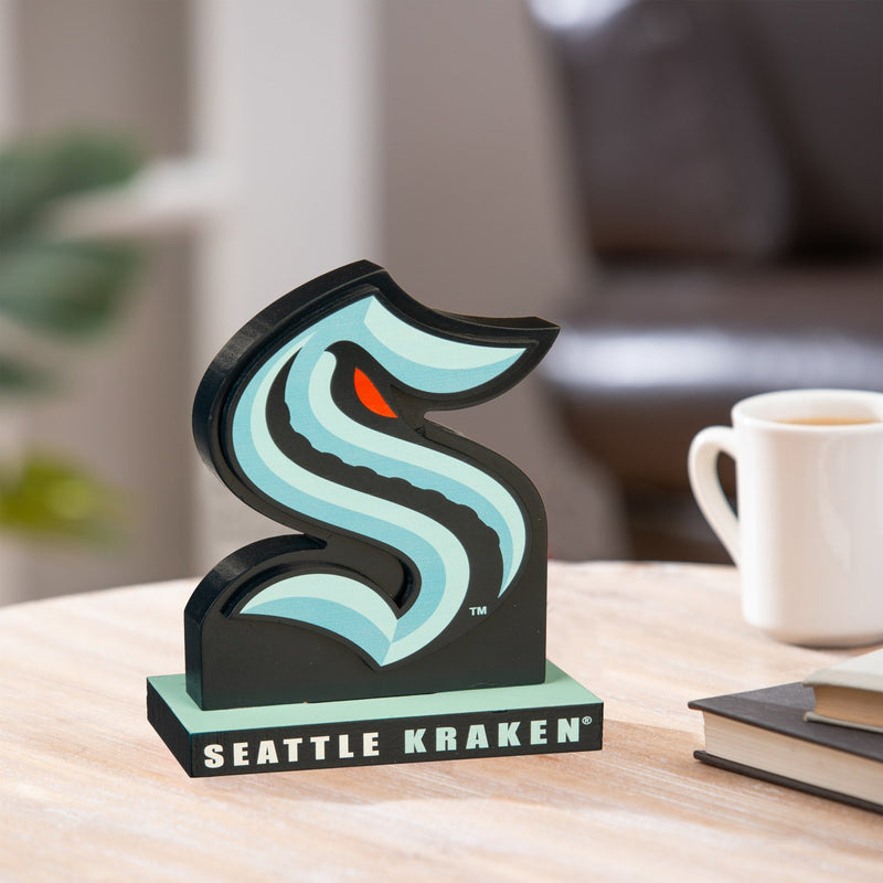 Mascot Statue, with Logo, Seattle Kraken,844381mdf