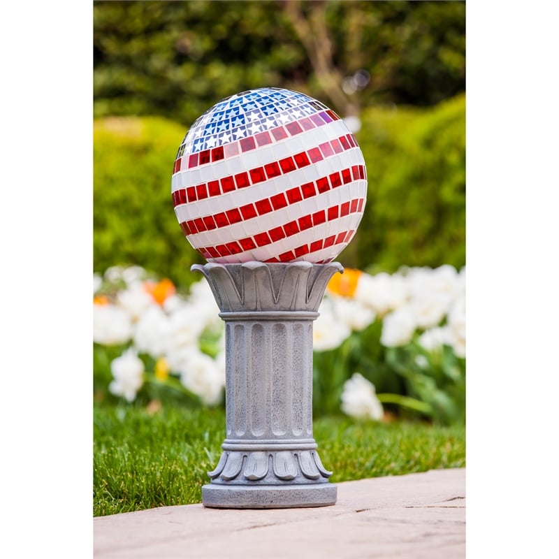 Patriotic Mosaic Gazing Ball,84g1175