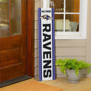 46" Double Sided Leaner, Baltimore Ravens, Christmas