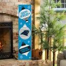 Carolina Panthers 46" Double Sided Leaner, Christmas