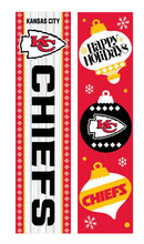 46" Double Sided Leaner, Kansas City Chiefs, Christmas