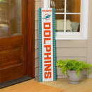 46" Double Sided Leaner, Miami Dolphins, Christmas