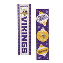 46" Double Sided Leaner, Minnesota Vikings, Christmas