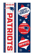 46" Double Sided Leaner, New England Patriots, Christmas