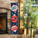 46" Double Sided Leaner, New England Patriots, Christmas