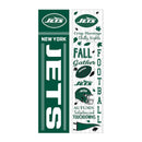 New York Jets Fall Seasonal Double Sided Large Leaner, 46"