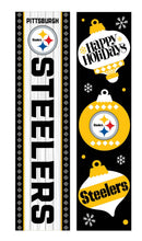 46" Double Sided Leaner, Pittsburgh Steelers, Christmas