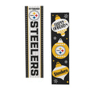 46" Double Sided Leaner, Pittsburgh Steelers, Christmas