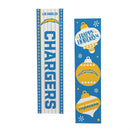 46" Double Sided Leaner, Los Angeles Chargers, Christmas
