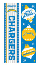 46" Double Sided Leaner, Los Angeles Chargers, Christmas