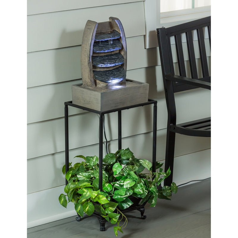 Waterfall Fountain with planter Shelf,84g3845