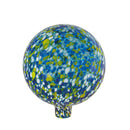 10" Blown Speckle Glass Glass Gazing Ball, Blues and Greens